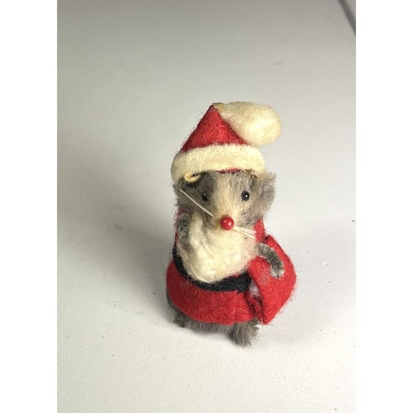 4 Vintage Dollhouse Miniatures Santa Mouse Mrs Claus Jewelled Christmas Tree - Picture 13 of 16